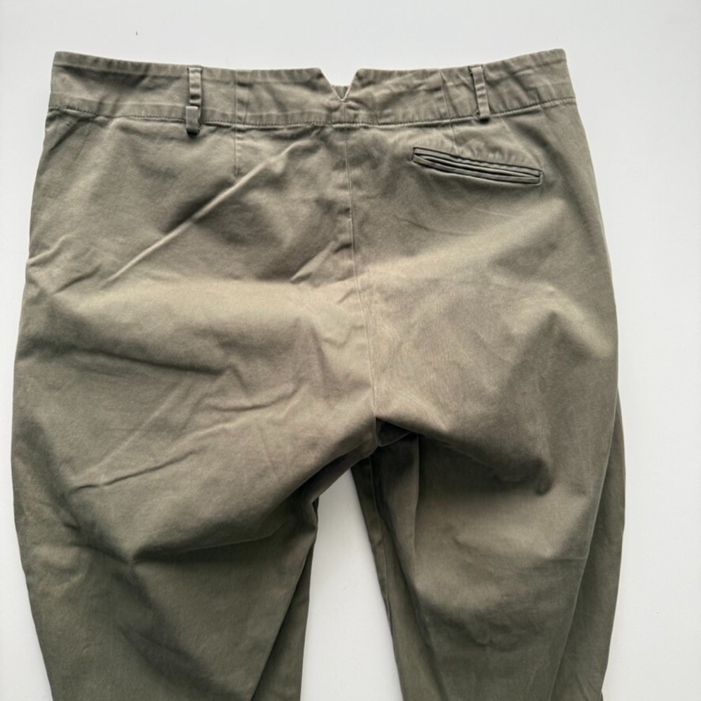SIBEL SARAL High Rise Cropped Pants Womens 35x22 Green Side Zip Trouser - Picture 11 of 14